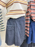Button Denim Skort With Side Pocket